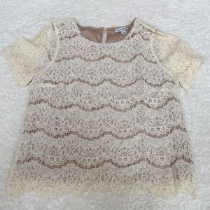 Love, Fire Beige Lace Top